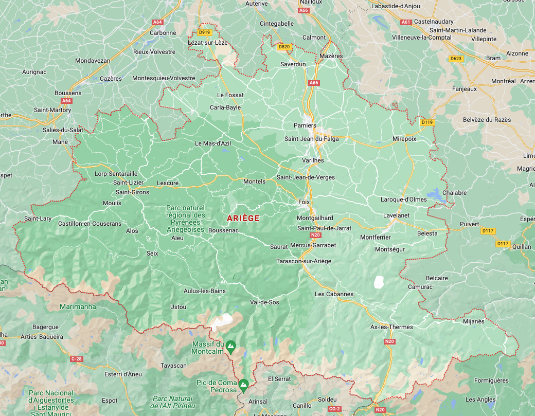 carte ariège